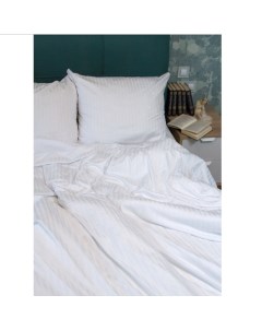 Комплект постельного белья Stripe Евро нав 50х70 см сатин страйп Cottonika
