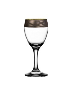 Набор бокалов для вина Лайн с узором 6 шт 250 мл стекло Promsiz