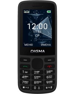 Мобильный телефон A250 1888916 Linx 128Mb 0 048 черный моноблок 3G 4G 2Sim 2 4 240x320 GSM900 1800 G Digma