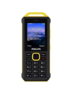 Мобильный телефон Xenium E2317 желтый моноблок 2Sim 2 4 240x320 32Gb Nucleus 0 3Mpix GSM900 1800 MP3 Philips