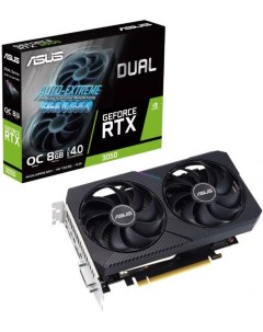 Видеокарта PCI E GeForce RTX 3050 DUAL OC DUAL RTX3050 O8G V2 8GB GDDR6 128bit 8nm 1822 14000MHz HDM Asus