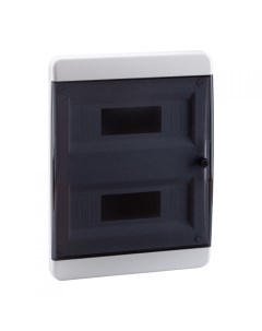 Корпус 117950 пластиковый Встраиваемый OptiBox P BVK 2 24 IP41 Прозрачная черная дверь Кэаз