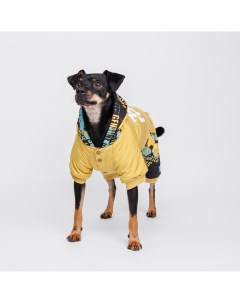Комбинезон с капюшоном для собак L желтый Petmax