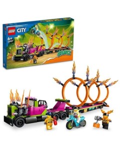 Конструктор City Трюковый грузовик и огненное кольцо 60357 Lego