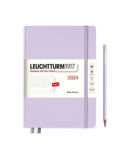 Еженедельник Leuchtturm1917 2024г A5 с расп сиреневый блокнот A7