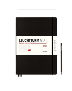 Еженедельник Leuchtturm1917 2024г A4 с расп черный блокнот A7