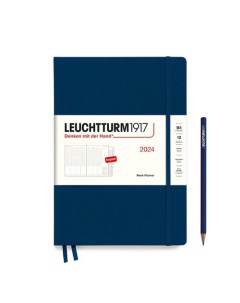 Еженедельник Leuchtturm1917 2024г B5 с расп синий неви блокнот A7