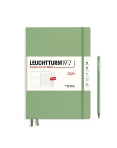 Еженедельник блокнот Leuchtturm1917 2024г B5 без расп зеленый шалфей блокнот A7