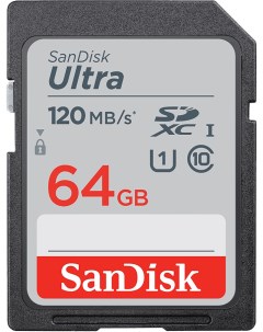 Карта памяти Ultra SDXC 64Gb Class10 SDSDUN4 064G GN6IN Sandisk