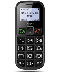 Телефон TM B322 черный красный Texet