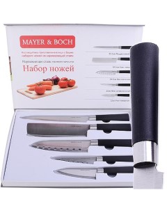 Набор кухонных ножей 30738 черный Mayer&boch