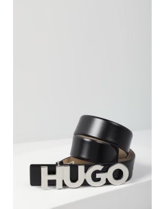 Ремень из итальянской кожи с пряжкой логотипом Hugo