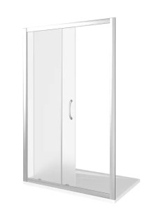 Душевая дверь в нишу Latte 110х185 профиль белый стекло рифленое Good door