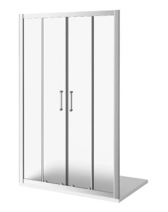 Душевая дверь в нишу Latte 150х185 профиль белый стекло рифленое Good door