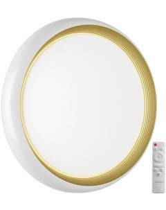Настенно потолочный светильник PALE SN пластик белый золотой LED 70Вт 3000 6000К D480 IP43 пульт ДУ Sonex
