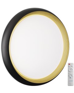 Настенно потолочный светильник PALE SN пластик черный золотой LED 70Вт 3000 6000К D480 IP43 пульт ДУ Sonex