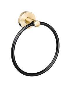 Полотенцедержатель кольцо Oro Nero д 23см сплав цинка черный золото Moroshka