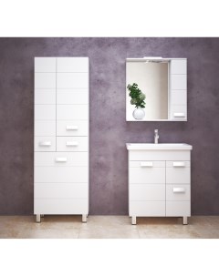 Мебель для ванной комнаты 60 см Денвер напольная белая Corozo