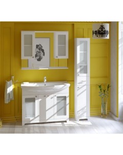 Мебель для ванной комнаты 105 см Прованс напольная белая Corozo