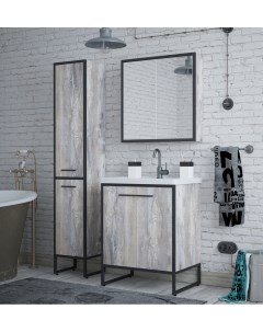 Мебель для ванной комнаты 60 см Айрон напольная коричневая Corozo