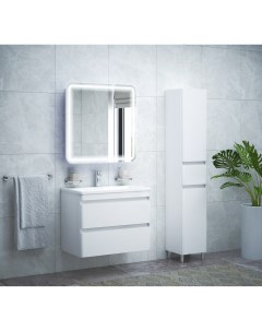 Мебель для ванной комнаты 80 см Алабама подвесная белая Corozo