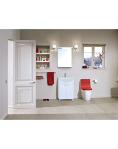 Комплект мебели Крит 52 см напольная с дверцами белая Onika