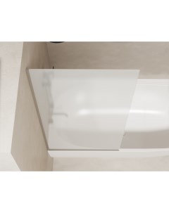 Шторка для ванны Atrio 70 см 22301S стекло матовое профиль серебро Salini