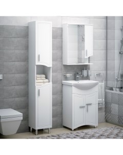 Мебель для ванной комнаты 56 см Креста напольная белая Corozo