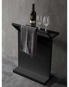 Столик для ванной комнаты Stein AS1637MB черный матовый с полотенцедержателем Abber