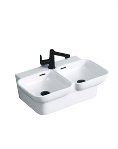 Раковина двойная подвесная Double NEMI 65 см СТ9702 белая Ceruttispa