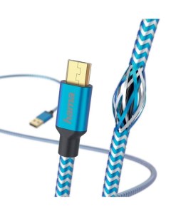Кабель microUSB USB2 0 AM 1 5m синий 00178289 Hama