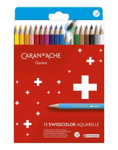 Набор цветных карандашей Swisscolor шестигранные 18 шт заточенные 1285 818 Carandache