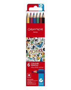 Набор цветных карандашей School Line шестигранные 6 шт заточенные 1290 706 Carandache