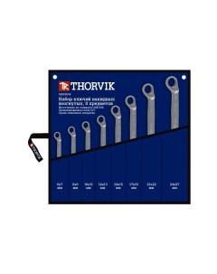 Набор накидных изогнутых ключей предметов в наборе 8шт Cr V ключи накидные 8шт сумка ORWS008 52019 Thorvik
