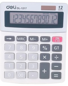 Калькулятор настольный E1217 12 разрядный однострочный экран белый E1217 Deli