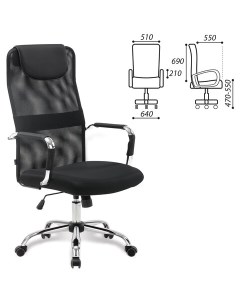 Кресло офисное Fit EX 514 черный 531949 Brabix