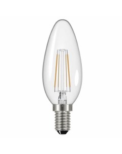Лампа светодиодная E14 свеча C37 7Вт 4000K дневной 80лм филаментная DECO Premium 32487 4 Rev