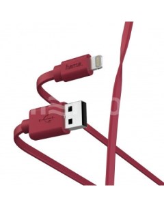 Кабель USB Lightning 8 pin плоский 1м красный 00187233 Hama
