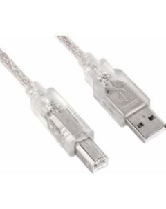 Кабель USB 2 0 Am USB 2 0 Bm экранированный 3м серебристый прозрачный 846864 Ningbo