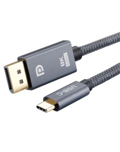 Кабель DisplayPort 20M USB 3 1 Type C M v1 3 4K 8K 1 8 м черный серебристый KS 536PO Ks-is