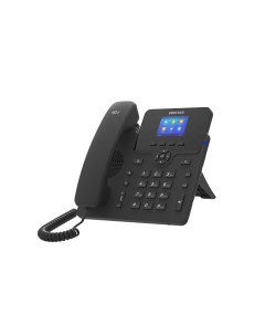 VoIP телефон C62GP 2 линии 2 SIP аккаунта цветной дисплей PoE черный C62GP Dinstar