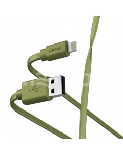 Кабель USB Lightning 8 pin плоский 1м зеленый 00187234 Hama