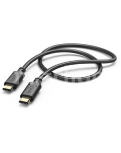 Кабель USB Type C m USB Type C позолоченные разъемы 3A 20см черный 00183333 Hama