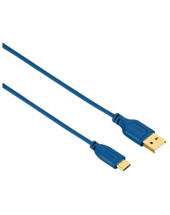 Кабель USB Type C Позолоченные разъемы 75см синий 135785 Hama