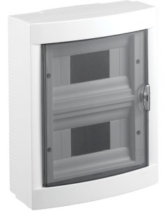 Щит распределительный навесной пластик 2 ряда 16 прозрачная дверь белый IP 40 90912116 RU Panasonic