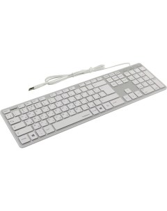 Клавиатура проводная Rossano мембранная USB белый серебристый R1050453 Hama