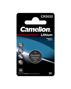 Батарейка CR2032 BP1 таблетка CR2032 3 В 10 шт Camelion