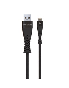 Дата кабель K41Si Smart USB 2 4A для Lightning 8 pin нейлон 1м Black More choice