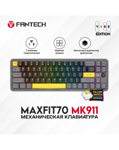 Проводная беспроводная игровая клавиатура MAXFIT70 MK911 Transparent Black Fantech