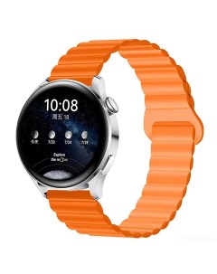 Ремешок часов силиконовый на магните универсальный 22 мм оранжевый Promise mobile